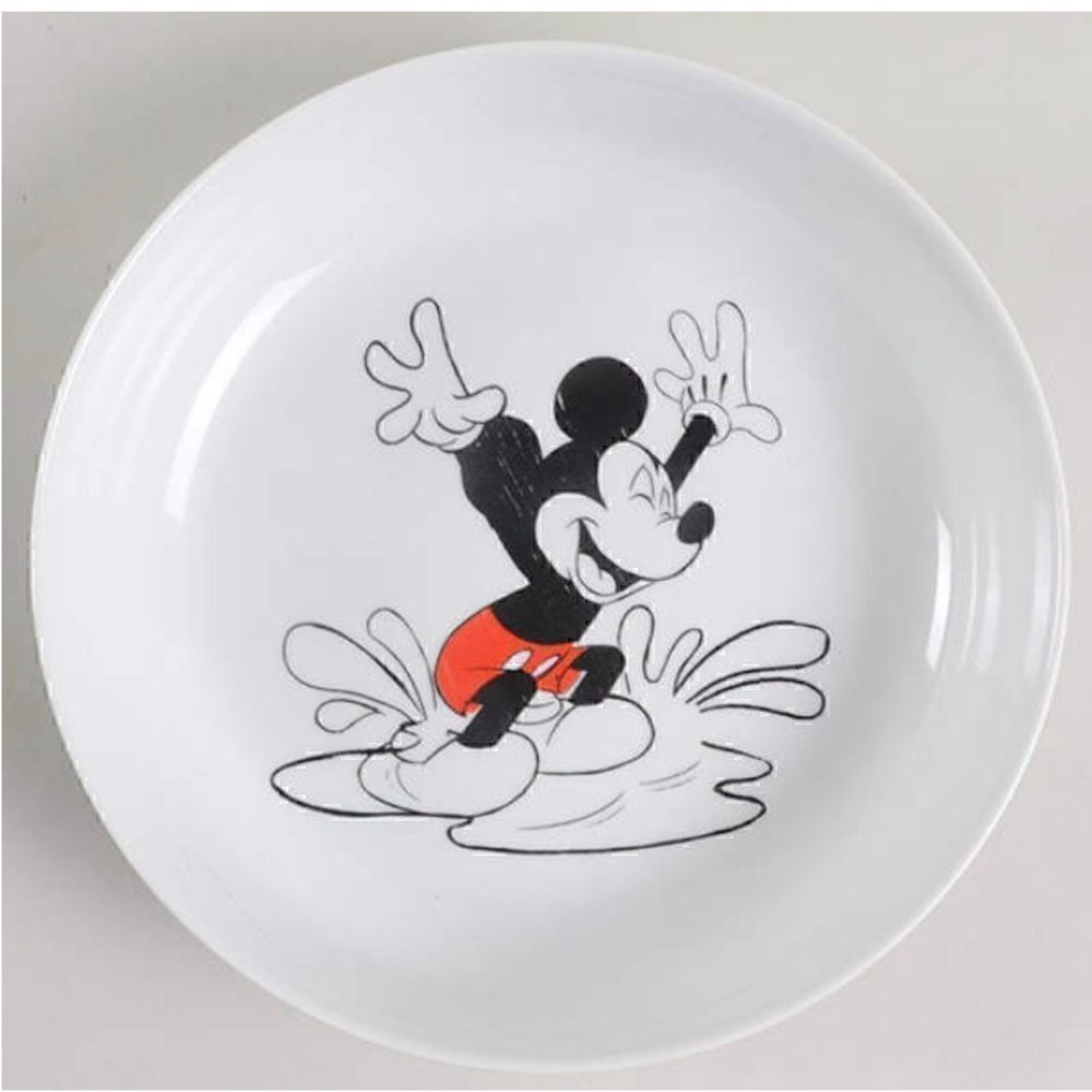 💦💦 Disney Mickey Mouse Spashing In Puddle Dinner Bowl 🥣